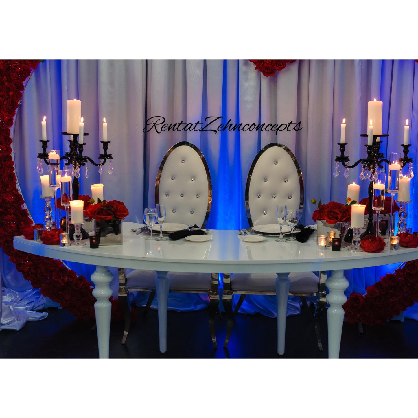 Black Candelabra Centerpiece