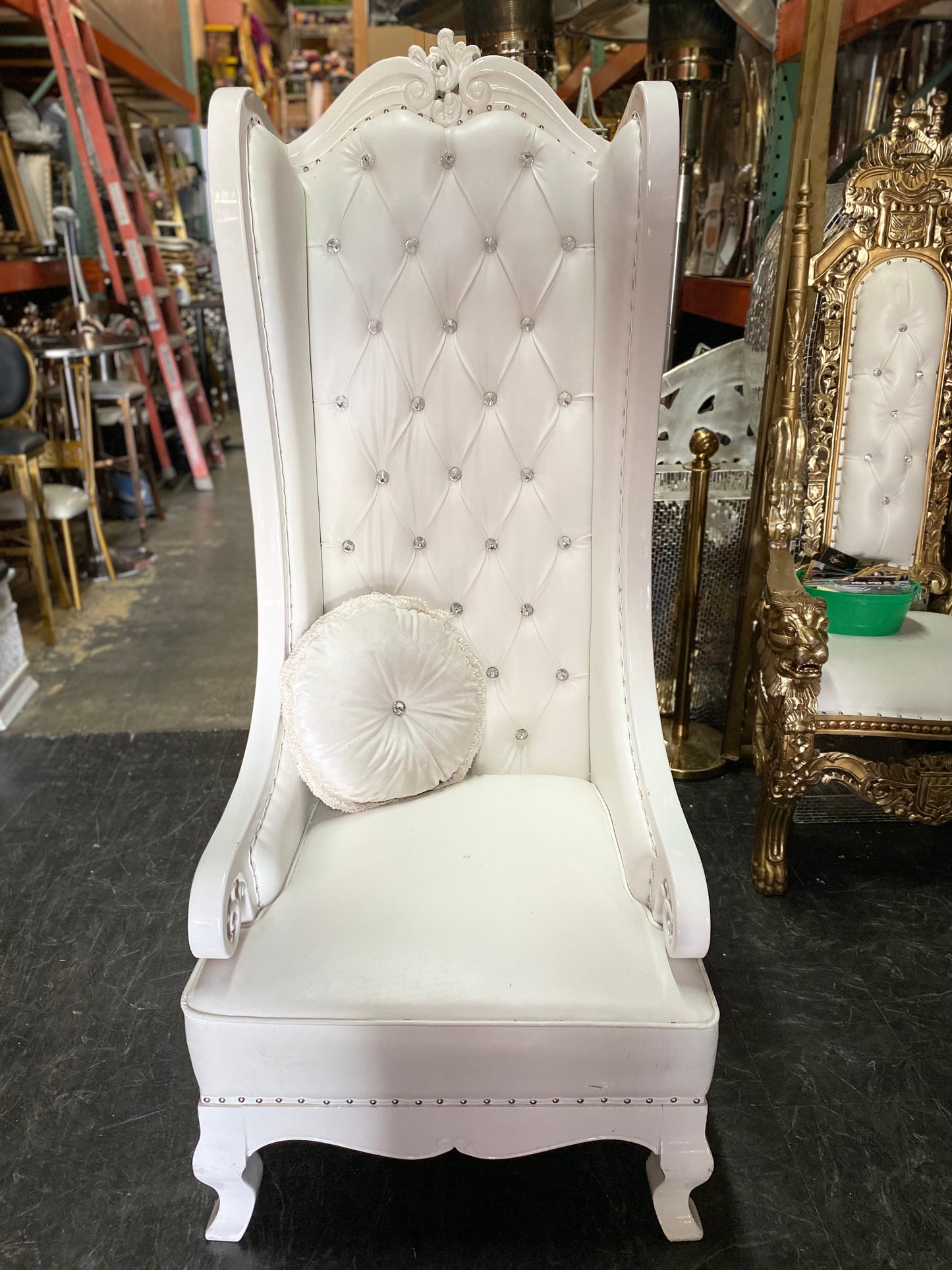 FRANCES CHAIR HIGH BACK WHITE