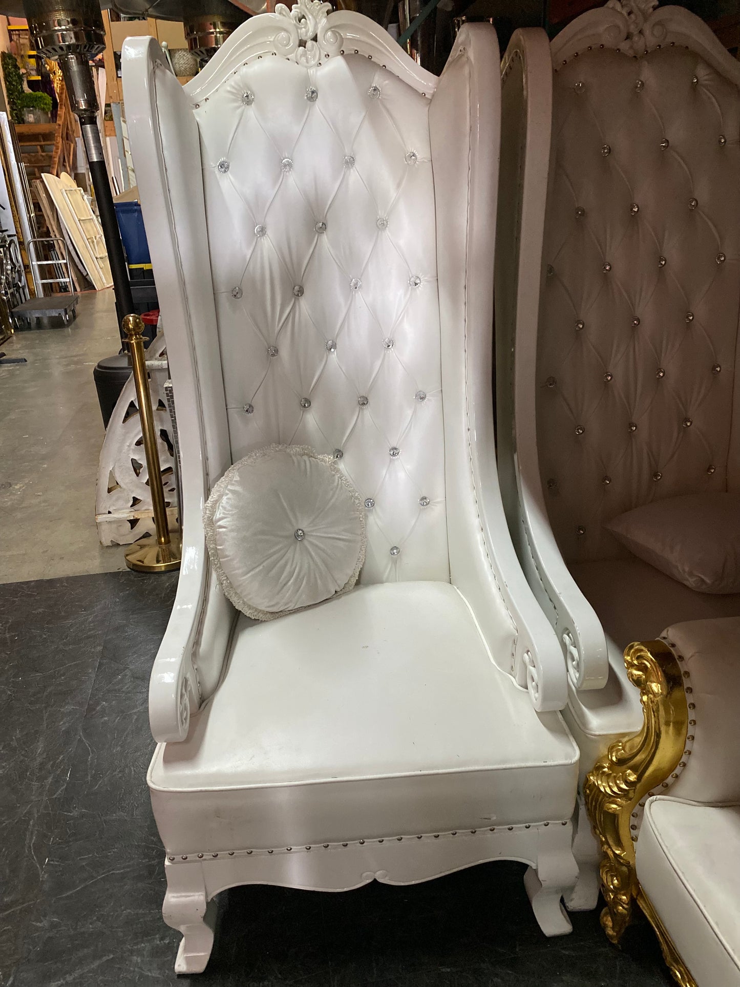 FRANCES CHAIR HIGH BACK WHITE