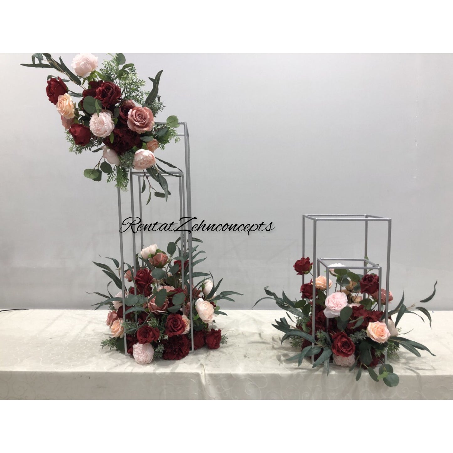 Silver cube stands