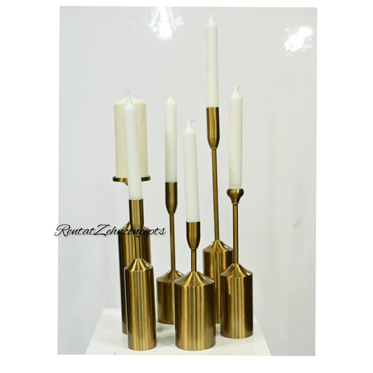 6 piece gold candle holder Accent