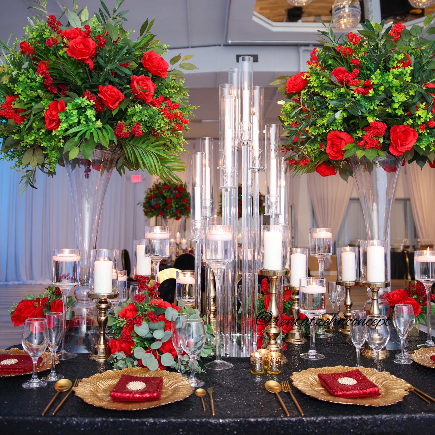 Acrylic reef charger plate gold