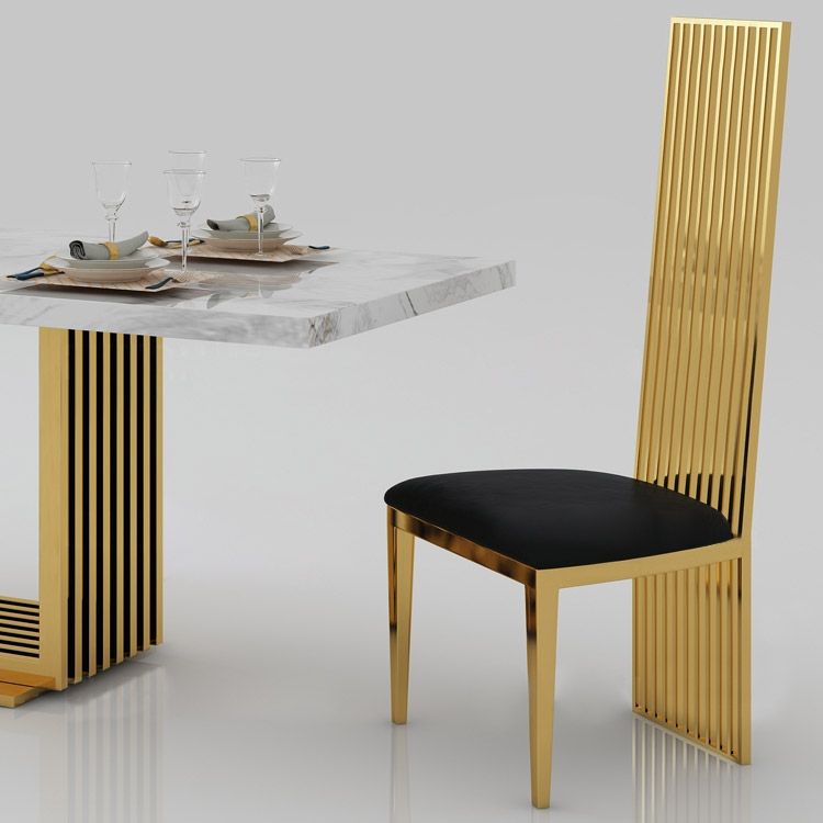 HIGH BACK GOLD CHAIR