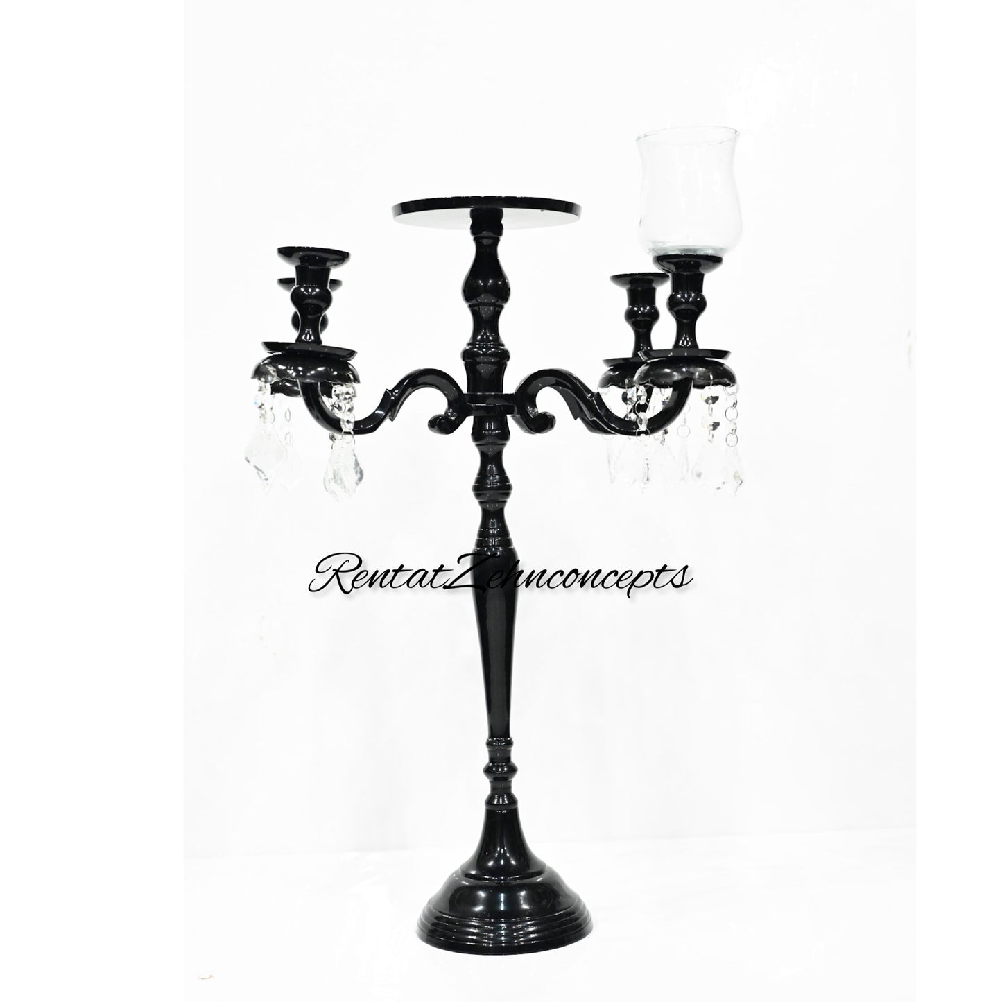 Black Candelabra Centerpiece