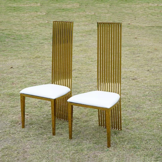HIGH BACK GOLD CHAIR